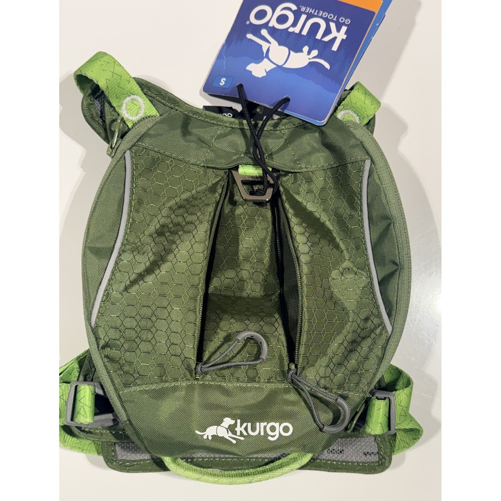KURGO Cascade Dog Harness - Green Backpack POG30-17532 Hiking Gear -Small NWT